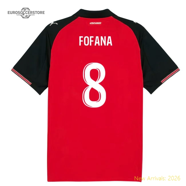 2025-2026 Stade Rennais Home Shirt (Fofana 8)-Vantage Point Soccer